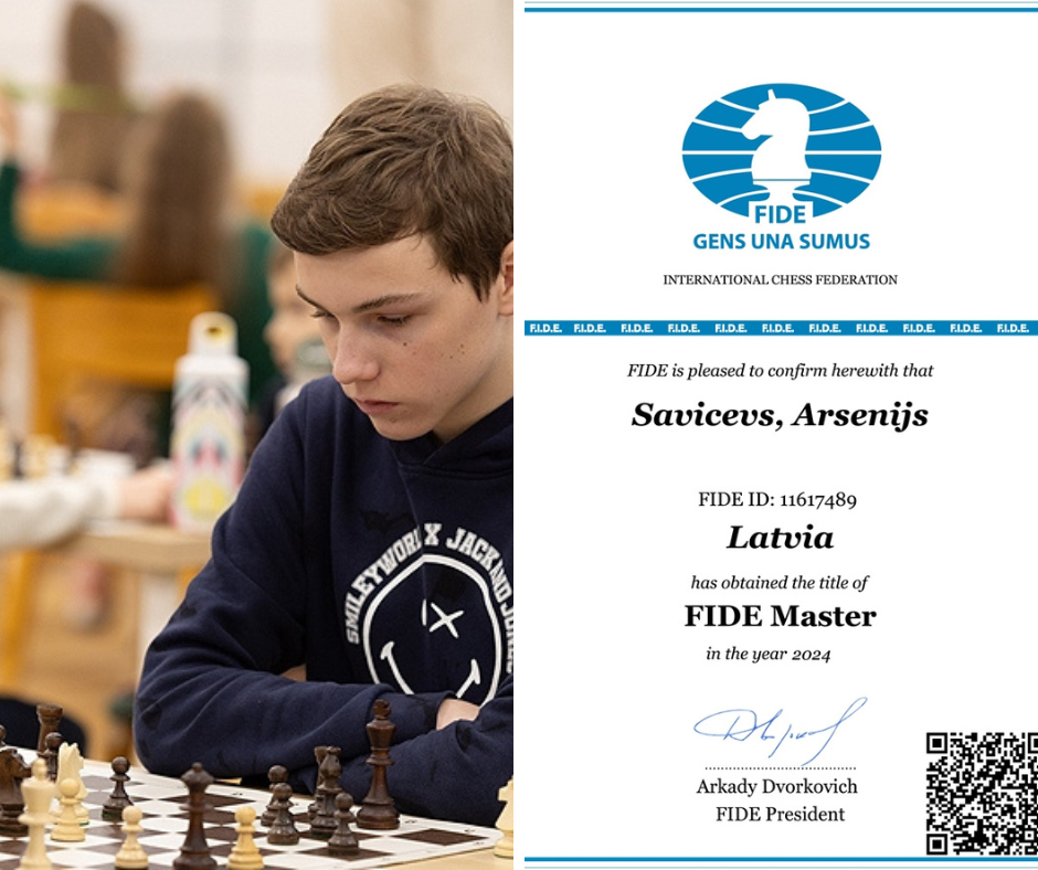 Arsēnijs Savičevs FIDE meistars šahā