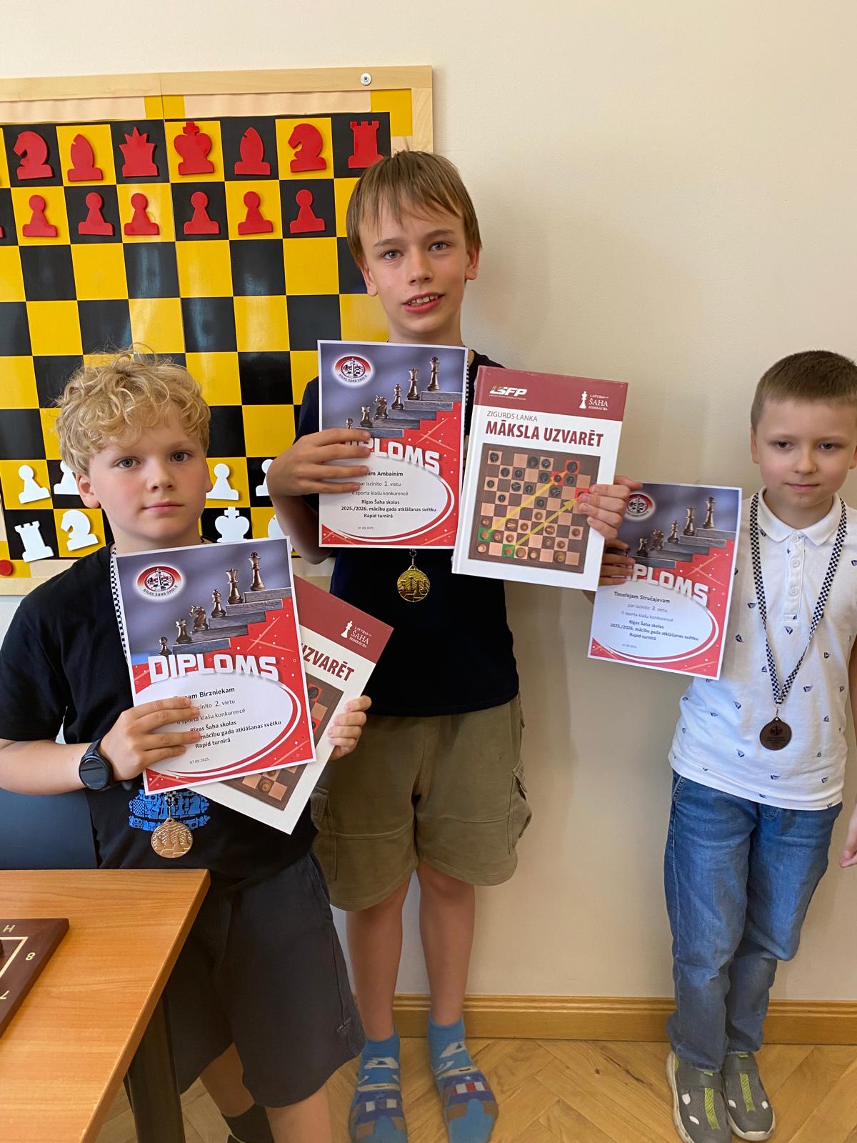 No kreisās: Toms Birznieks, Krišjānis Ambainis, Timofejs Stručajevs