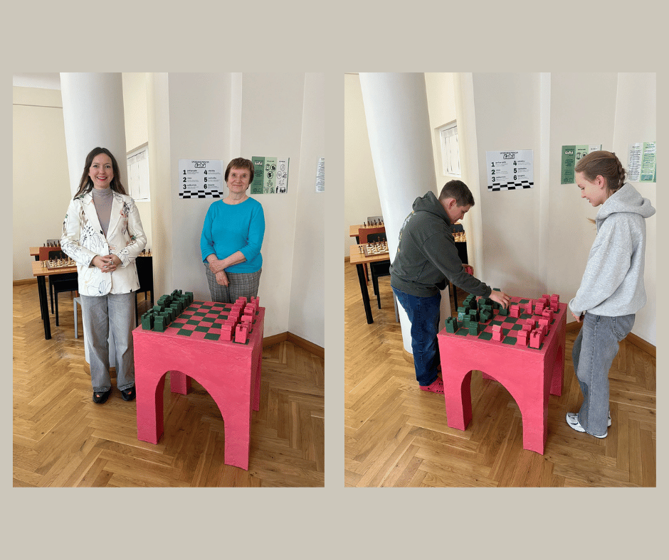 Šaha galdiņš kā mākslas darbs