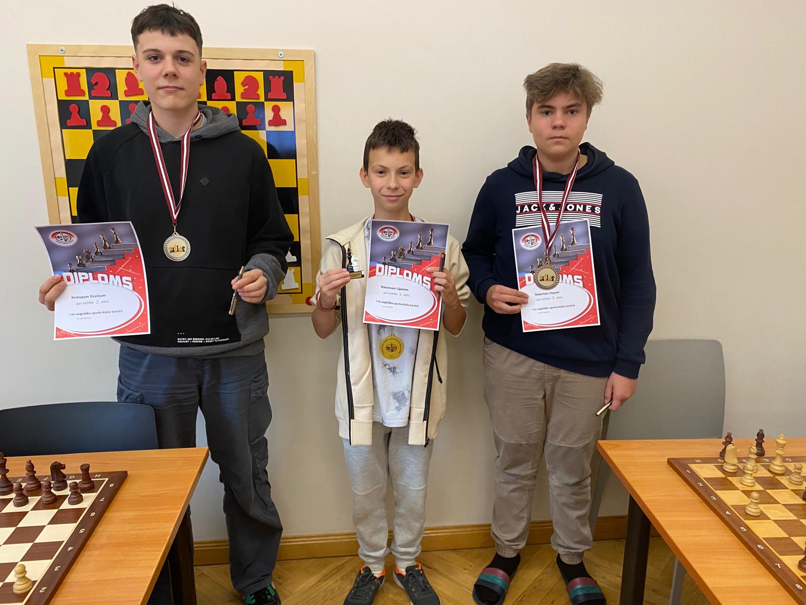 1.- 3. vietu ieguvēji zēnu konkurencē