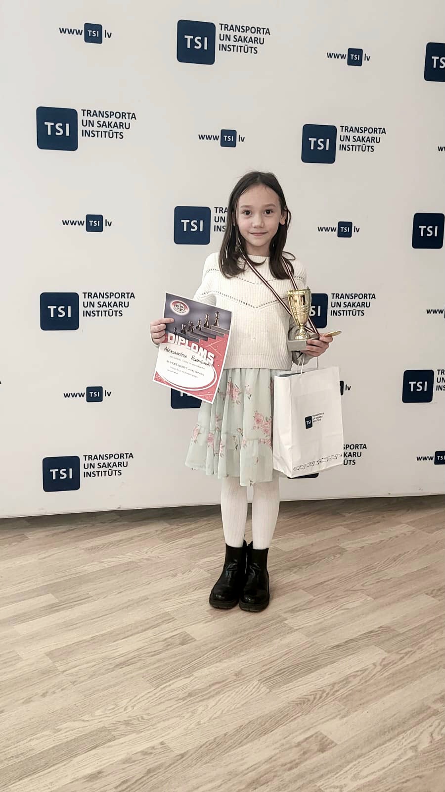 1.vietas ieguvēja 4.sporta klašu kategorijā B grupā Aleksandra Korņilova