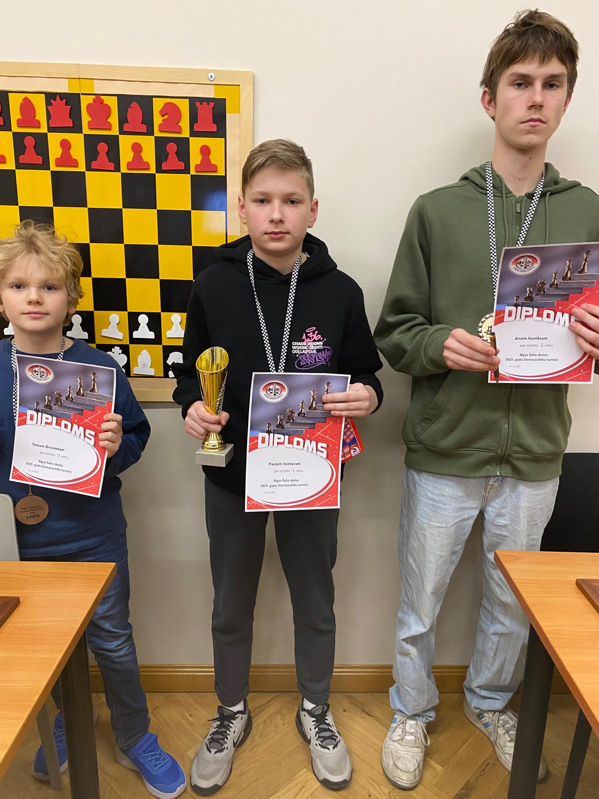 No kreisās: Toms Birznieks, Pauls Veitners, Ansis Kantāns