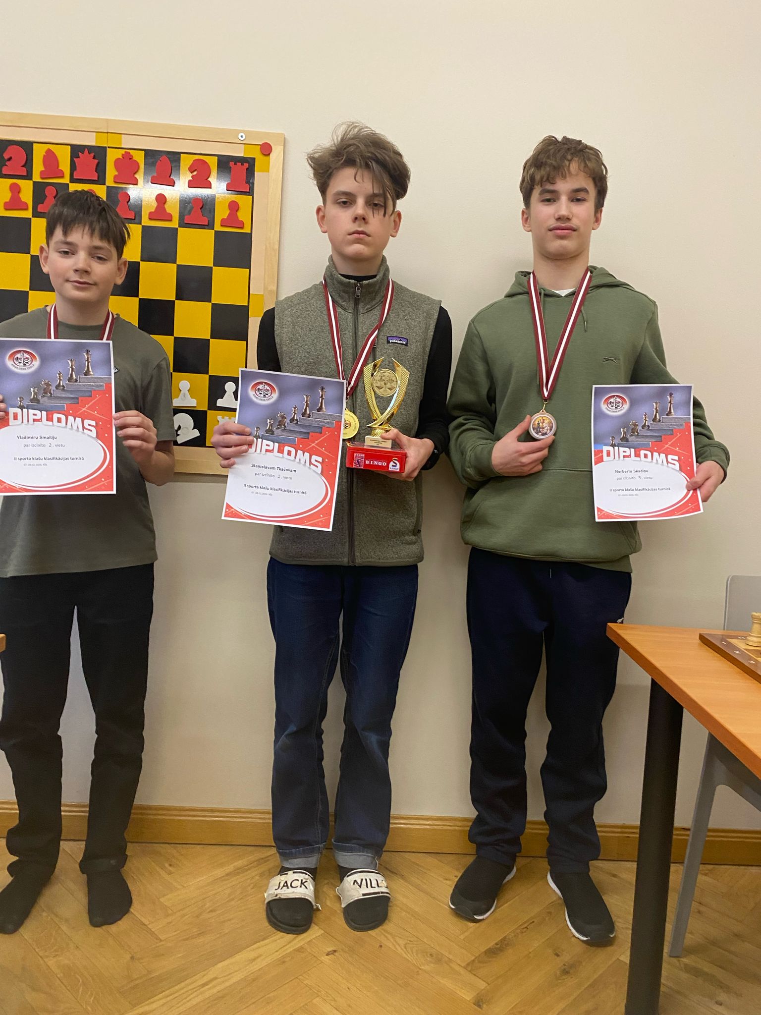 1.-3.vietu ieguvēji turnīrā
