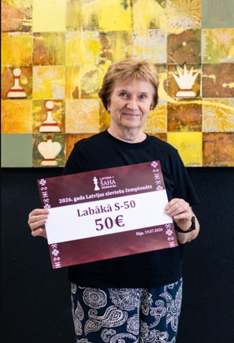 Līga Ungure ar balvu